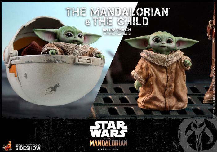 Star Wars The Mandalorian 1/6 30cm The Mandalorian & The Child: Grogu  Doppelpack Hot Toys DELUXE EDITION