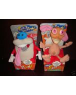 Ren and Stimpy Talking Dolls w/boxes 1992 Mattel 