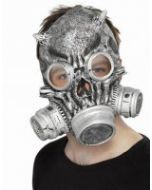 Totenkopf Maske mit Gasmaske